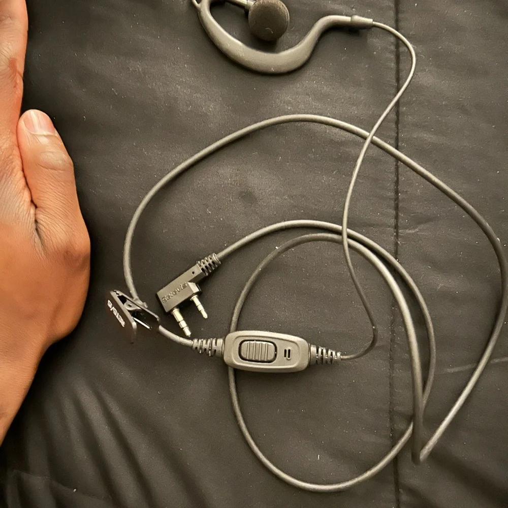 Black Two-Way Radio with Earpiece
